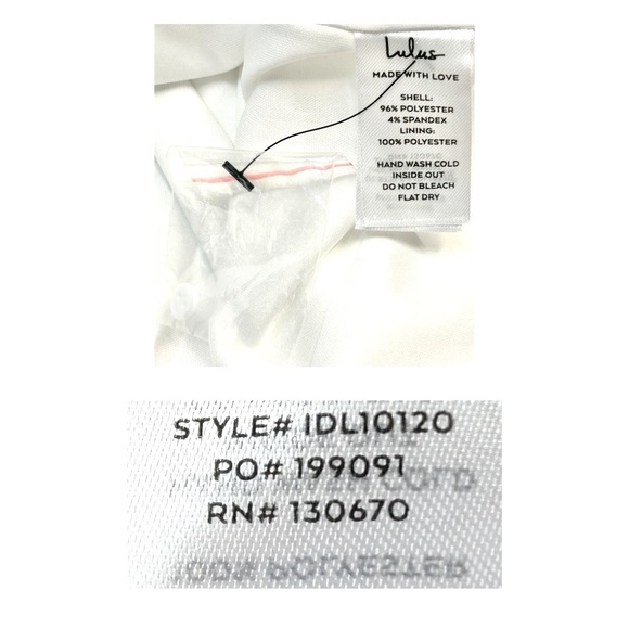 NWT Lulus Classic Elegance White Satin Sleeveless Mock Neck Mini Dress, Size XS - Picture 13 of 15